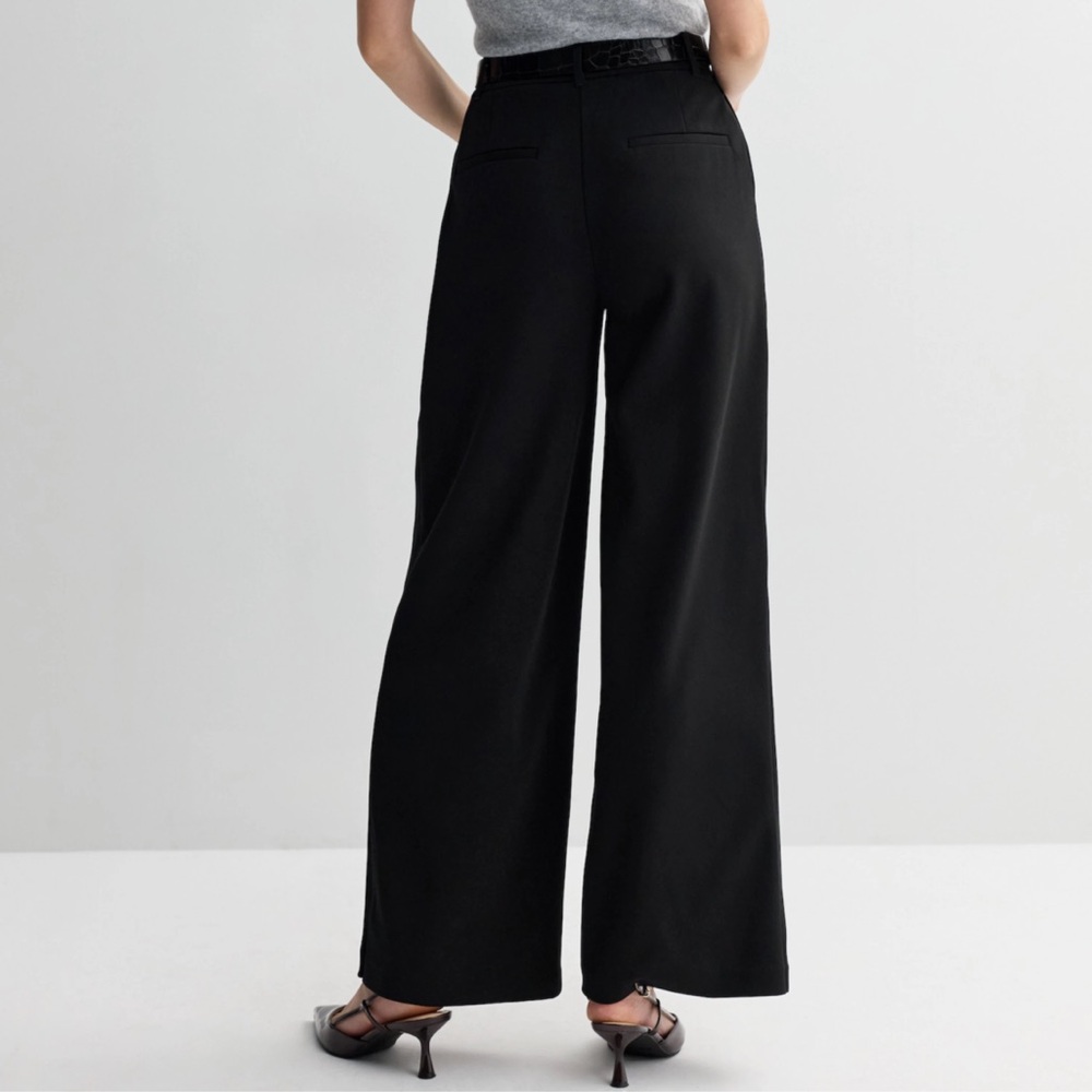 Nine West High Rise Wide-Leg Trousers Pants Black S NWT - Picture 3 of 10
